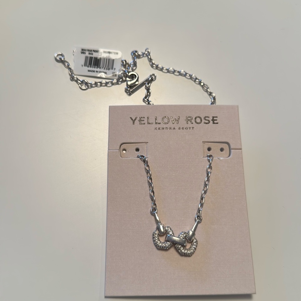 Yellow Rose Kendra Scott beau pave pendant necklace